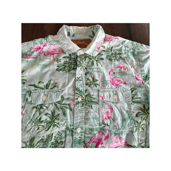 ⭐️ Red Camel Handcrafted Vintage Tropical Button Down Casual Shirt Mens Large - Picture 3 of 6
